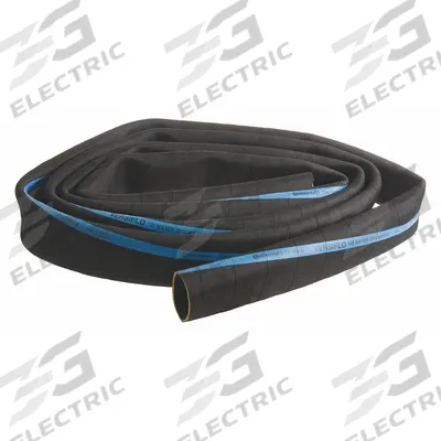 CONTINENTAL Water Discharge Hose: 4 in Hose Inside Dia., 125 psi, Black - EPDM Bulk Water Suction & Discharge Hoses with Spiral-Plied Synthetic Fabric Reinforcement