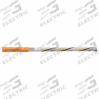 CHAINFLEX Servo Motor Cable: Orange, PUR Jacket, 1,000 V Volt (MPN CF280ULH201254). Key specifications — Conductor Grouping: (4) 14 AWG/Shielded Twisted Pair 18 AWG/Shielded Twisted Three Pair 18 AWG; Includes Ground: Yes; Overall Length: Order by the Foot; Minimum Bend Radius Factor - Fixed: 5 x OD; Minimum Bend Radius Factor - Flexible: 8 x OD; Brand: CHAINFLEX.