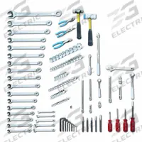 WRIGHT Metric Service Tool Set: 122 Total Pcs, Miscellaneous Tools/Sockets and Accessories/Wrenches (MPN 195). Key specifications — attr538253: WRIGHT; attr548973: Slip Joint Plier; attr548974: (2) Slotted Screwdrivers - Square Shank; attr548975: (7) Hand Sockets 12 Pt Deep Metric; attr548983: Adjustable Wrench.
