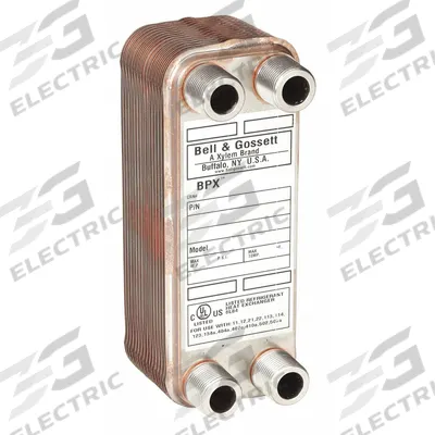 BELL & GOSSETT Heat Exchanger: 225,000 BtuH Water / 31,900 BtuH Oil, 25 gpm, 3.53 sq ft - Brazed Plate Heat Exchangers