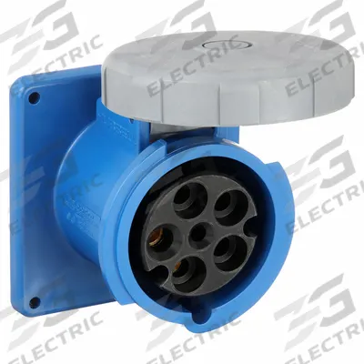 HUBBELL Pin and Sleeve Receptacle: Blue, 120/208V AC, Single Phase, 60 A, 4 Pole - Watertight Receptacles