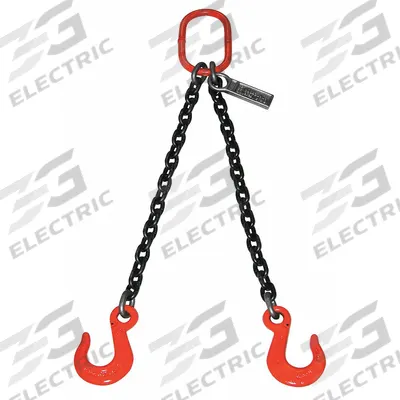 LIFT-ALL Double Leg Chain Sling: 7/8 in Chain Trade Size, 80 Chain Grade, Sling Hook - Grade-80 Double-Leg Chain Slings