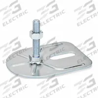 JW WINCO Male-End Leveling Mount: Swiveling Stud, 1/2"-13 Thread Size, 3 3/20 in, 2,698 lbf Capacity (MPN 42-80-1/2X13-75-E0-SK). Key specifications — Base Shape: Rectangular; Load Capacity: 2,698 lbf; Mounting Holes: Mounting Holes Included; Includes: Nut; Hex Size: 11/16 in; Base Width: 3-3/20 in.