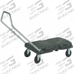 RUBBERMAID COMMERCIAL PRODUCTS General Purpose Dolly: 500 lb, 33 in L x 21 in W x 7 in H Deck, Black (MPN FG440100BLA). Key specifications — Brand: RUBBERMAID COMMERCIAL PRODUCTS; Deck Color: Black; Caster/Wheel Configuration: (2) Swivel; With Reinforcing Cross Brace: No; With Tow Eye: No.