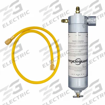 AIRSEPT Recycle Guard: Automotive A/C, Aluminum, 3 Pieces, 2 21/32 in Outside Dia - Refrigerant Machine Filters