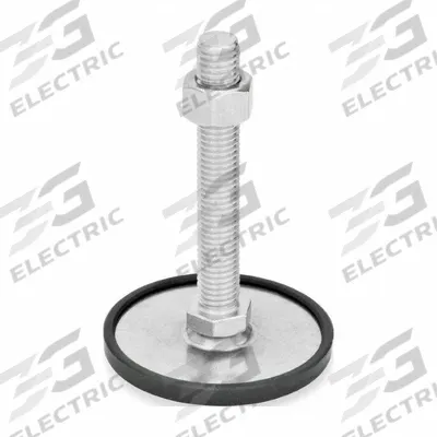 JW WINCO Male-End Leveling Mount: Swiveling Stud, 3/8"-16 Thread Size, 1.97 in - Non-Skid Male Leveling Mounts