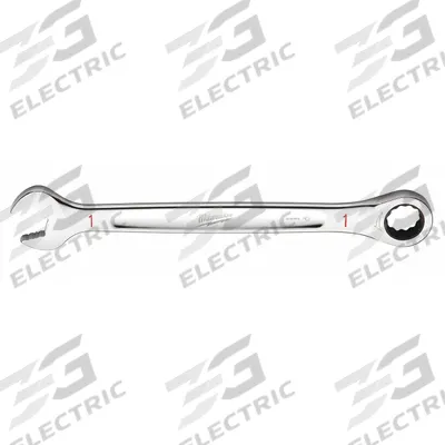 MILWAUKEE Ratcheting Combination Wrench: Chrome Vanadium Steel, Chrome, 1 in Head Size - SAE 12-Point Ratcheting Combination Wrenches