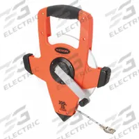 KESON Long Tape Measure: Assisted, NRS10200H, SAE/Engineers Scale, 200 ft, 1/100 ft, Plastic, Steel. Key specifications — attr939846: NRS10200H; attr939849: Steel; attr939859: Nonmagnetic Single Hook; attr939850: Single-Sided; attr939855: 1/100 ft; attr944023: Hook End; attr940484: KESON; attr985224: Plastic.