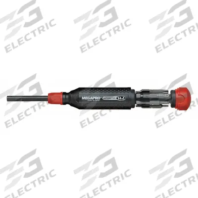 MEGAPRO Multi-Bit Screwdriver: Phillips/Slotted/Torx Tip, 12 Tips, 8 1/2 in Overall Lg - General Purpose Multi-Bit Screwdrivers