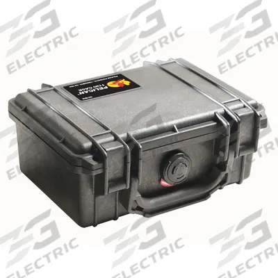 PELICAN Protective Case: 4 3/4 in x 7 1/4 in x 3 3/8 in Inside, No Foam, Black - Suitcase-Style Cases