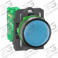 SCHNEIDER ELECTRIC Wireless Push Button Transmitter: 22 mm Panel Mounting Size, XB5R (MPN ZB5RTA6). Key specifications — attr207014: ZB5RTA6; attr1020909: Momentary; attr1020910: Transmitter; attr1020912: Blue; attr1020913: Plastic; attr1020918: None; attr1020930: Non-Illuminated; attr1020931: Plastic.