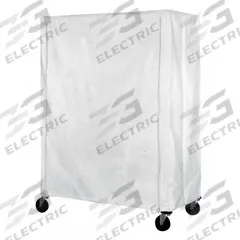 EAGLE GROUP Utility Cart Cover: White, Polyester, Zipper, 72 in Wd, 86 in Ht, 18 in Dp (MPN CZ-86-2472). Key specifications — For Use With: Any Standard Eagle Cart; Brand: EAGLE GROUP.
