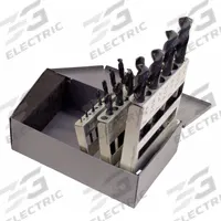 CHICAGO-LATROBE Screw Machine Drill Bit Set: 15 Pc, 1/16" to 1/2" by 32nds, 135° Split Point (MPN 69889). Key specifications — attr1238841: Metal Index; attr1238820: NAS 907 Type C.