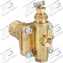 CONRADER Unloader Pilot Valve: 1/4 in Inlet Size, 1/4 in Outlet Size, 1/2 in Exhaust Size, Brass (MPN BLG 115-130). Key specifications — attr60167: BLG 115-130; attr60170: CONRADER; attr60175: Yes; attr60179: Brass.