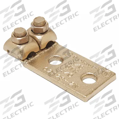 BURNDY Wire Connector: 250 kcmil – 350 kcmil Wire Sizes, 1/2 in Stud Size - Straight Mechanical Lugs