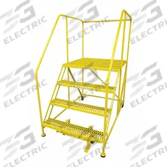 COTTERMAN Work Platform: 3.3 ft Platform Ht - Max, 36 in x 60 in, Steel, 800 lb Load Capacity (MPN 4WP3660RA3B4B8AC2P6). Key specifications — Folding: Not Foldable; Mobility: Rolling; Components Included: Rubber Foot Pads; Use Location: Indoor; Brand: COTTERMAN; Color: Yellow; Height Adjustability: Fixed Height; Includes Handrails: Handrails Not Included.