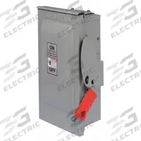 SIEMENS Safety Switch: Fusible, 30 A, Single Phase, 240V AC, Galvanized Steel, Indoor/Outdoor (MPN HF221NR). Key specifications — Brand: SIEMENS.