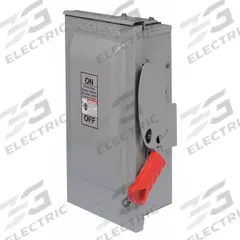 SIEMENS Safety Switch: Fusible, 30 A, Single Phase, 240V AC, Galvanized Steel, Indoor/Outdoor (MPN HF221NR). Key specifications — Brand: SIEMENS.