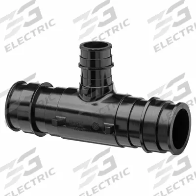 ZURN Barbed Tee: Polymer, Expansion, 1 1/4 in ID, 1 1/4 in ID - Expansion Polymer Barbed Tube Fittings