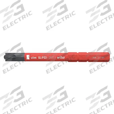 WIHA Insulated Screwdriver Blade: Pozidriv/Slotted Head, Insulated Screwdriver Blade - Insulated Driver Bits