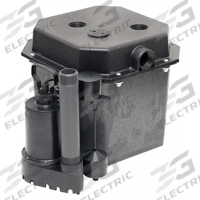 Dayton Sink Drain Pump System: 6 gal, 1/3 hp, 115V AC, 30 gpm Flow Rate @ 10' of Head - General Purpose Sink Drain Pump Systems