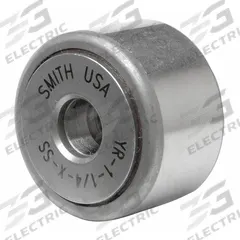 SMITH BEARING Yoke Roller: 1 1/8 in Roller Dia, Std, 1 Row, Dbl Sealed, Flat, Stainless Steel (MPN YR-1-1/8-X-SS). Key specifications — Duty Type: Standard; System of Measurement: Inch; Brand: SMITH BEARING.