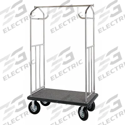 HOSPITALITY 1 SOURCE Bellman Cart: 1 in Frame Dia, 43 in Overall Lg, 25 in Overall Dp - Economy Bellman Carts