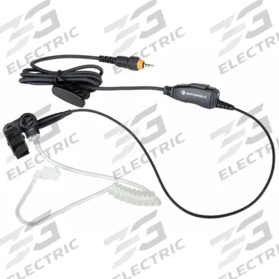 MOTOROLA Earpiece: Fits Motorola, For CLP Series, Earbud, Push To Talk, Clear, 1 Wires - Motorola-Compatible Earpieces & Headsets