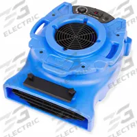 Low-Profile Centrifugal Blower: 950 cfm, 1/4 hp, Fixed Frame, 115V AC, Variable Speeds, Blue, ABS (MPN BA-VL-25-BL). Key specifications — Product Type: Low Profile Centrifugal Blower; GFCI Protected: Yes; Number of Speeds: Variable; Housing Material: Polyethylene; Brand: B-AIR; Nominal Voltage: 115V AC.