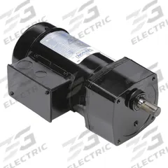 LEESON AC Gearmotor: Parallel, Single Output Shaft, 3-Phase, TEFC, 345 RPM, 50 in-lb Max Torque, 5:1 (MPN 096070.00). Key specifications — Inverter Rated: Yes; Brand: LEESON; Full Load Current: 1.2/0.60 A.
