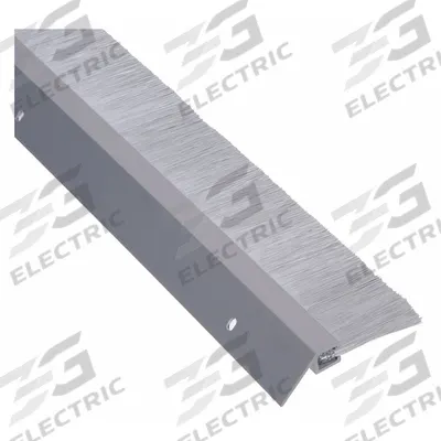 NATIONAL GUARD Door Weatherstripping: Brush Insert, 8 ft Lg, 3 1/4 in Wd - Metal Leaf Weatherstripping