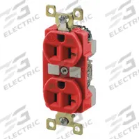 BRYANT Receptacle: Duplex, 5-20, Red, 125V AC, 20 A, 2 Pole / 3 Wire (MPN BRY5362REDWR)