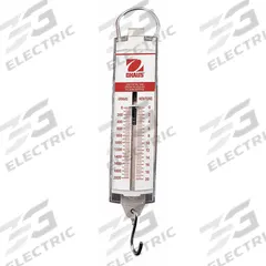 OHAUS Mechanical Hanging Scale: g, 0.2 N/20 g, Analog Linear, 1.1 lb Wt Capacity - Imperial (MPN 8002-MN). Key specifications — attr1360455: OHAUS; attr1360442: g; attr1360445: 20 g.