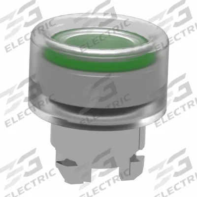 SCHNEIDER Flush Push Button: Green, 22 mm Mounting Size, Metallic - Flush-Mount & Recessed Push-Button Operators
