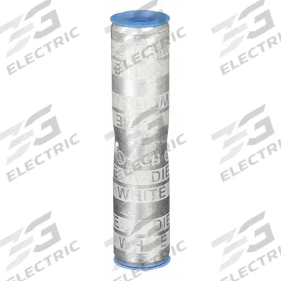 THOMAS & BETTS Open Barrel Splice: 4/0 AWG Wire Size, White Code, 3.66 in - Crimped Butt Splice Compression Connectors