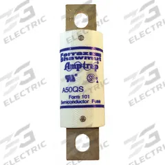 Semiconductor Fuse: A50P Series, Fast-Acting, 80 A, 500 V AC, 500 V DC DC Volt Rating (MPN A50QS80-4). Key specifications — Series: A50P; Brand: MERSEN; Voltage Type: AC/DC.