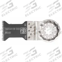 FEIN Oscillating Tool Blade: 2 in Blade Wd, 3 13/16 in Overall Lg, Precision Cutting, Carbon Steel (MPN 63502126260). Key specifications — attr1097473: Drywall; attr1097476: FEIN; attr1097456: Precision Cutting.