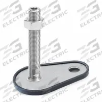 JW WINCO Male-End Leveling Mount: Swiveling Stud, 3/4"-10 Thread Size, 4,496 lbf Capacity (MPN 43-80-3/4X10-100-D1-UK). Key specifications — Finish: Plain; Base Shape: Teardrop; Load Capacity: 4,496 lbf; Thrust Pad Material: TPE; Mounting Holes: Mounting Holes Included; Includes: Rubber Pad.
