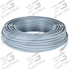 ROMEX Underground Feeder Cable: UF-B, 14 AWG, 2 Conductors, Black/White, 250 ft Overall Lg, Gray (MPN 13054255). Key specifications — Grounding Conductor Insulation Color: Bare; Grounding Conductor Insulation Material: Uninsulated; Grounding Conductor Size: 14 AWG; Standards: UL 493; Manufacturer Part Number: 13054255; Brand: ROMEX; Grounding Conductor Material: Copper; Includes Grounding Conductor: Yes.