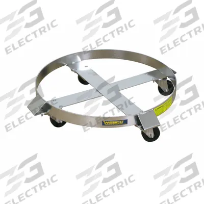 APPROVED VENDOR Drum Dolly: 900 lb Load Capacity, For 55 gal Container Capacity, Round - Cross-Brace Drum Dollies with Support Ring