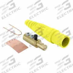 Single Pole Inline: Male, Yellow, 600V AC/600V DC, 400 A, Double Set Screw Termination, 16 Series (MPN 16D24-UY). Key specifications — Gender: Male; Series: 16; Brand: LEVITON.