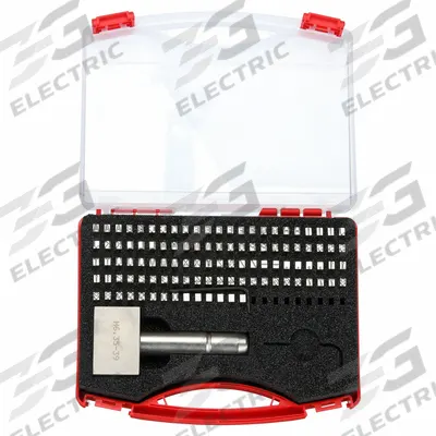 YOUNG BROS. STAMP WORKS Steel Type Kit: 3/16 in Character Ht, 1/4 in Shank Lg, Steel - Steel Type Kits