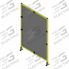 T-Slot Framing System Panel: Stand-Alone, Yellow, 84 in H x 36 in W x 5 1/2 in D, Mesh (MPN 48325). Key specifications — Finish: Powder-Coated/PVC-Coated; Brand: FAZTEK; Panel Color: Black; Panel Type: Mesh; Color: Yellow; Material: Wire; Mesh Shape: Square; Assembly: Assembled.