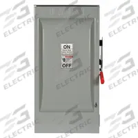 SIEMENS Safety Switch: Fusible, 200 A, Single Phase, 240V AC, Galvanized Steel, Indoor/Outdoor (MPN HF224NR). Key specifications — Brand: SIEMENS.