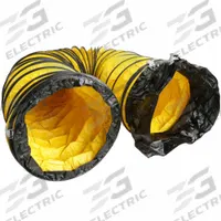 DELHI Flexible Hose: Quick Release Buckle/Outlet Ring, 20 ft Overall Lg, 18 in Inside Dia (MPN H18BC). Key specifications — Brand: DELHI; Includes: Quick Release Buckle; Outlet Ring; Compatible Grainger Part Number: 23N607; Compatible Manufacturer Model Number: U18-4.