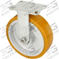 APPROVED VENDOR Plate Caster: Corrosion-Resistant/Debris-Resistant/Maint Free/Quiet-Roll, Rigid (MPN P27R-UY080K-16). Key specifications — Wheel/Tread Color: Yellow; Brand: APPROVED VENDOR; Roll Up: Rigid.