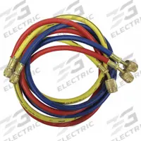IMPERIAL Hose Set: 5 ft Lg, 45° Angle, Blue/Red/Yellow, Nylon, 3 Hoses, Shut-Off Valve (MPN 905-MRS). Key specifications — Brand: IMPERIAL; Includes Valve: Yes.
