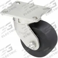 APPROVED VENDOR Plate Caster: Corrosion-Resistant, Swivel, Nylon, 10 in Wheel Dia, 3 in Wheel Wd (MPN P27S-NMB100K-16). Key specifications — Wheel/Tread Color: Black; Brand: APPROVED VENDOR; Roll Up: Swivel.