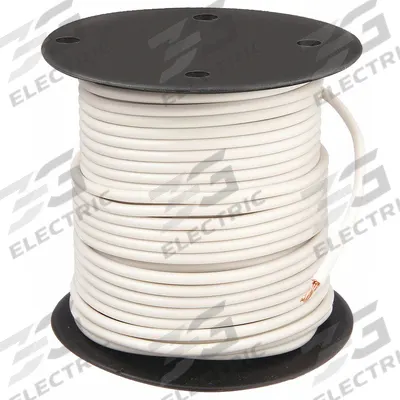 GROTE Primary Automotive Wire: GPT, 500 ft, 1 Conductor, 12 AWG, White - PVC-Insulated General Purpose Primary Wires