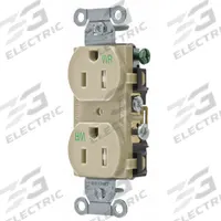 BRYANT Receptacle: Duplex, 5-15, Ivory, 125V AC, 15 A, 2 Pole / 3 Wire (MPN CBRS15IWRTR)